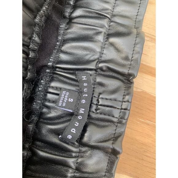 Haute Monde S Faux Leather Belted Mini Skirt in Black‎ Small Biker Goth Summer - Picture 5 of 8